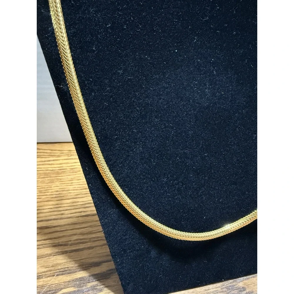 Vintage Vendome Necklace Signed Vendome long gold tone Thick chain necklace 36